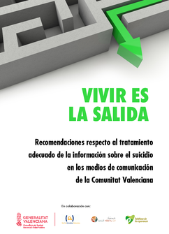 Recomendaciones en información sobre el suicidio en los MMCC. G. Valenciana, 2018.