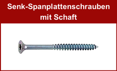 Spanplattenschrauben Senkkopf, verzinkt, Torx, mit Schaft, mit Teilgewinde