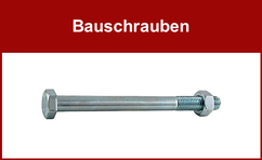 Bauschrauben mit Sechskantkopf, verzinkt, mit Schaft, mit Teilgewinde