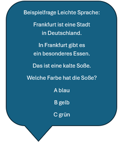 Beispielfrage in Leichter Sprache