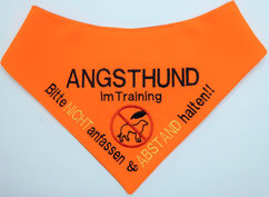 Angsthund, Halstuch, neonorange, gelb