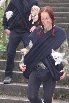 Eva Windisch mit ihren Hunden