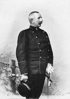 Oberst Armin Mueller. Foto: R. Ganz. Reproduktion aus Chronik der Stadt Zürich, 9. 2. 1907.