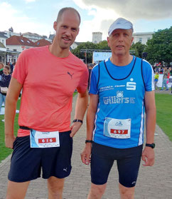 Christoph Deiters und Otto Reeker vor dem Start zum Norderney Lauf