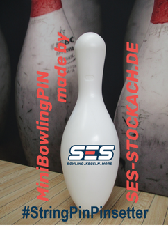 55-082274-000  Satz Mini-Bowling-Pin weiß glow 1Satz=10Stück Mini Pin Set Mini-Bowling-Pin white glow 1set=10pieces