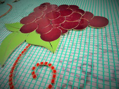 Grappe de raisins en mosaïque