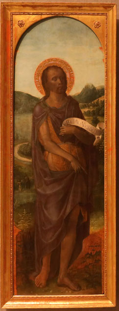 Vincenzo Foppa - S. Giovanni Battista - 1490/1495 circa . Tempera su tavola