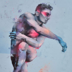 peinture-graffiti-art-tableau-streetart-portrait-homme-vert-contemporain-GRAFFMATT-80x80-On-Break