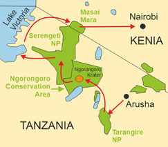 Kenia und Tanzania Lodgesafaris von Arusha nach Nairobi