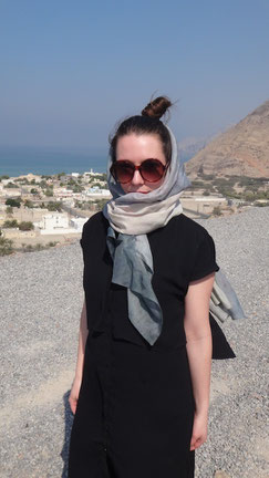 Me wearing Utopia Scarf in Oman