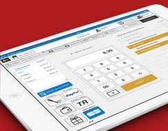 Interface utilisateur de l'addition. Caisse enregistreuse iPas, par Camille Belieres graphiste à Bordeaux