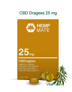 CBD Dragees Kekse 25 mg - CBD von HempMate Partner Vital Team