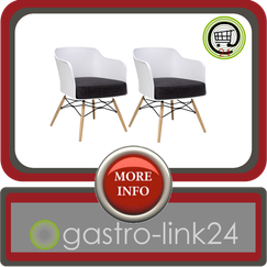 2 tlg Wohnzimmerstuhl Esszimmerstuhl Sitzgruppe Gastro Stühle mit Lehne Sigtua 