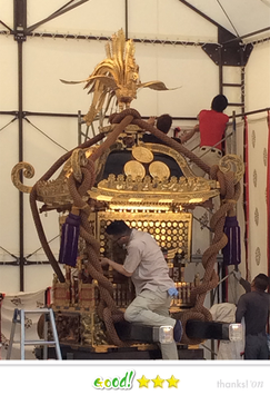 岡倉司郎さん：神田祭 神田市場千貫神輿飾付け