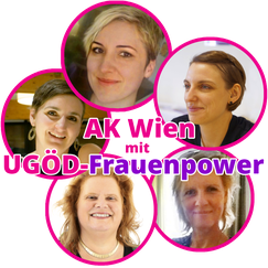 AK Wien mit UGÖD-Frauenpower: Viktoria Spielmann, Marion Polaschek, Cécile Undreiner, Connie Lamm und Angela Packert