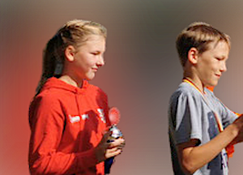 1. Siegerin Mariella Grabow  2. Sieger Mika Storost