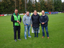 Stadionsprecher Jürgen Benfeldt, Alexander Lang, Vorstand  Sabine Dittrich, Spielausschuss Dieter Kropp