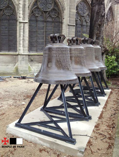 Anciennes cloches de Notre-Dame de Paris. © TEMPLE DE PARIS