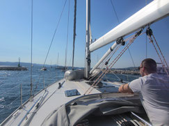 Ausfahrt Marina Sangulin