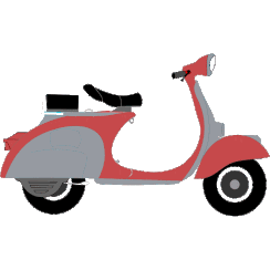 scooter pour la location de 2 roues par l'association dynamob, vienne 86