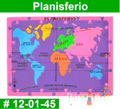 Planisferio Rompe Cabezas Foamy Intquietoys