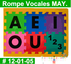 Rompe Vocales MAYUSCULA Rompe Cabezas Foamy Intquietoys