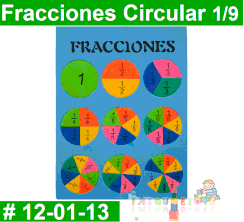 Fracciones Circular 1/9 Rompe Cabezas Foamy Intquietoys