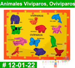 Animales Viviparos, Oviviparos Rompe Cabezas Foamy Intquietoys