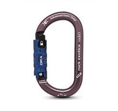 Rock Exotica rockO-Karabiner mit Orca-Lock Verschluss.