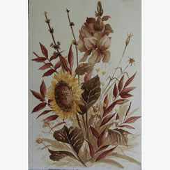 Bouquet au tournesol - Pigment minéral et végétal - Joelle Poret