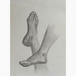 Etude de pieds - Mine graphite - Joelle Poret