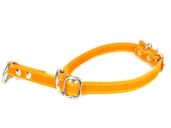 Zugstopp Halsband Leder orange verstellbar Link zum Produkt 