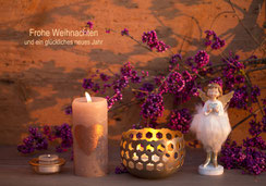 Weihnachtskarte, Neujahrskarte, A5 Schweiz bestellen, nachhaltig, mit Kerzenlicht, mit Engel, Kerzenlichter, Engel