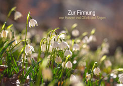 Glückwunschkarte zur Firmung, Glückwunschkarte, Karte, Firmung, Märzeglöggli, Schneeglöggli, Walterswil