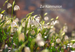 Glückwunschkarte Kommunion, Erstkommunion, Weisser Sonntag, Kommunion, Märzeglöggli