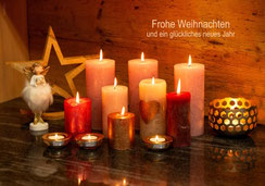 Weihnachtskarte, Neujahrskarte, A5 Schweiz bestellen, nachhaltig, mit Kerzenlicht, mit Engel, Kerzenlichter, Engel