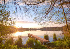 Glückwunschkarte, Fotokarte, Geburtstagskarte, Holzsteg, Steg am See, Soppensee