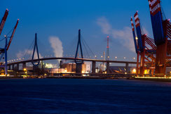 Köhlbrandbrücke, Schrägseilbrücke, Köhlbrand, Süderelbe