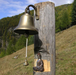 Bell at the entrance of the ashram