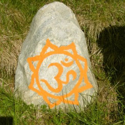 OM. Piedra de mani como en el Tíbet