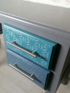 relooking de meubles le mans sarthe bureau gris bleu mandalin