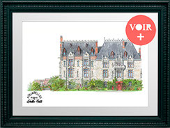 château clères, parc de clères, normandie, tourisme, parc animalier, château, aquarelle, normandie, dorothee piatek 
