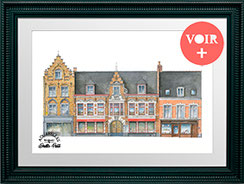 cassel, kassel, mont cassel, flandre, nord, haut de france, musée de flandre, coeur de flandre, aquarelle, traditions en nord, moulin, estaminet, architecture, patrimoine, dorothée piatek, piatek