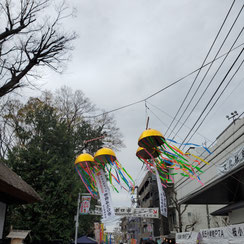 2025年1月16日世田谷ボロ市代官屋敷前くす玉