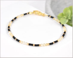 Citrin Edelstein Armband mit  Miyuki Perlen  27,90 €