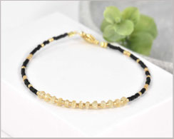 Citrin Edelstein Armband mit  Miyuki Perlen  27,90 €