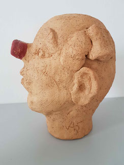 Plastik "Kopf" von Alice Schmidt keramikart, Ingelheim