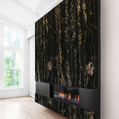 Sintered stone and granite are mostly used materials for fireplace decorating
