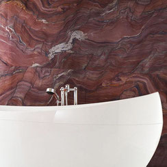 bathroom in red marble