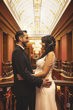 Photographe professionnelle artistique de mariages à Limoges. Mariage réalisé au château de Walmath
